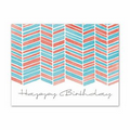Red Watercolor Pattern Economy Birthday Card - White Unlined Fastick  Envelope